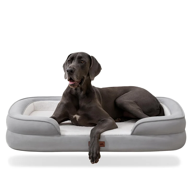 Soft Touch lit orthopédique XL pour chien – grand chien, top en faux-fourrure, housse lavable