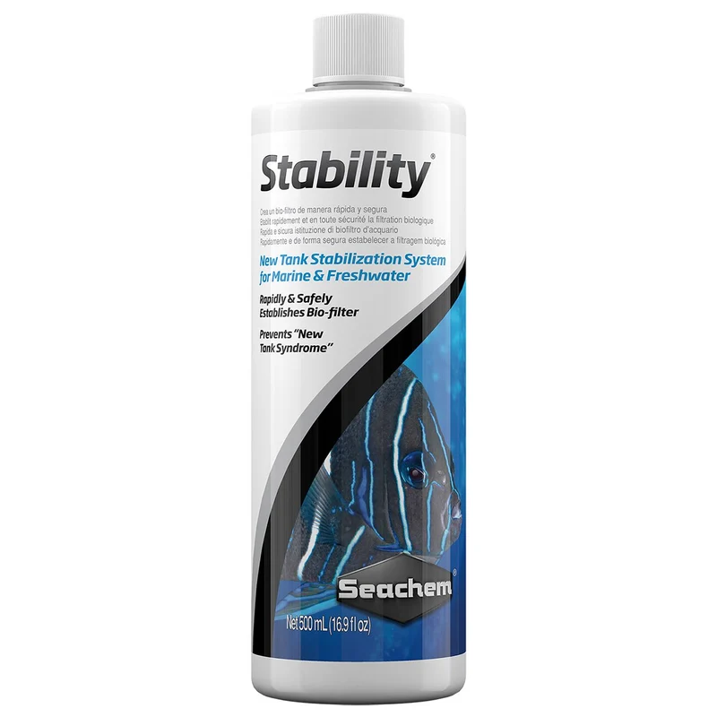 Seachem Stability – Stabilisateur d'aquarium pour eau douce et marine, 16,9 oz
