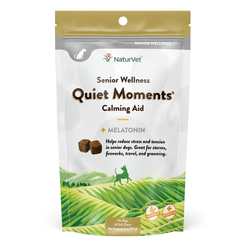 NaturVet Moments Calmes – Aide au Calme pour Chiens (65 Friandises Molles)