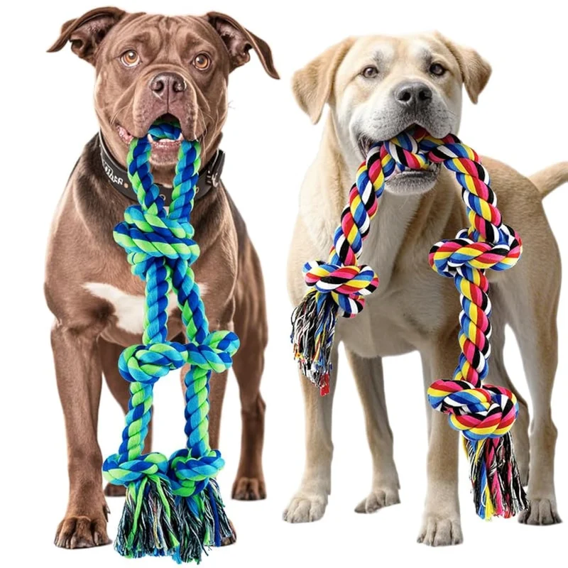 SHARLOVY – Jouet Corde Chien Grand 2 paquets : Résistant et Ludique