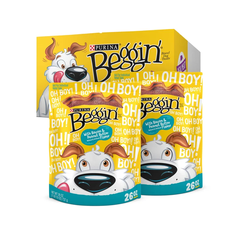 Purina Beggin' Strips – Friandises pour chien au bacon et beurre de cacahuète (2x26 oz)