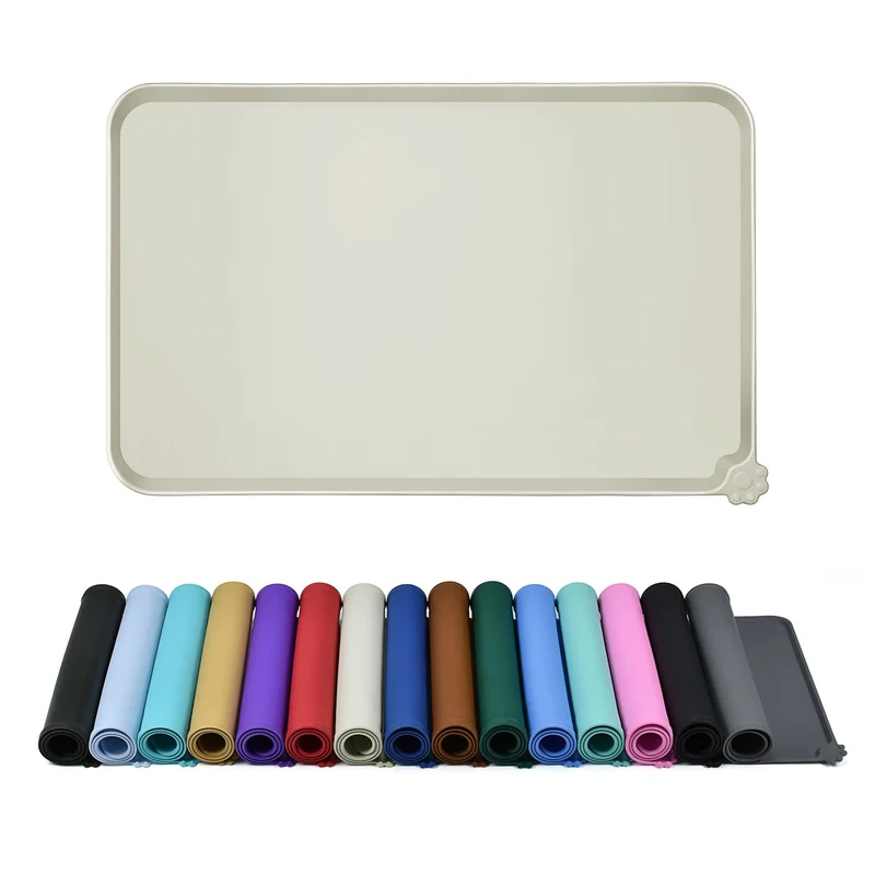 Reopet Tapis d’Alimentation Imperméable pour Chiens et Chats – Bords Élevés, Anti-Dérapant, Sans BPA
