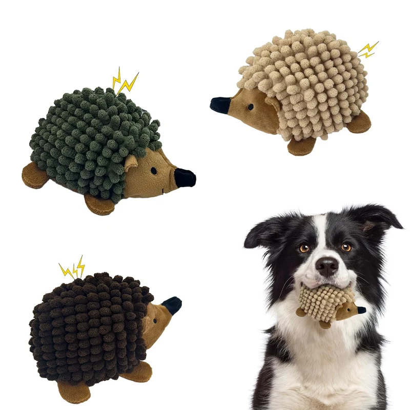 Chongqile Jouets Herisson Peluche Sans Rembourrage - Ensemble 3 Pièces pour Chiens Petits et Moyens