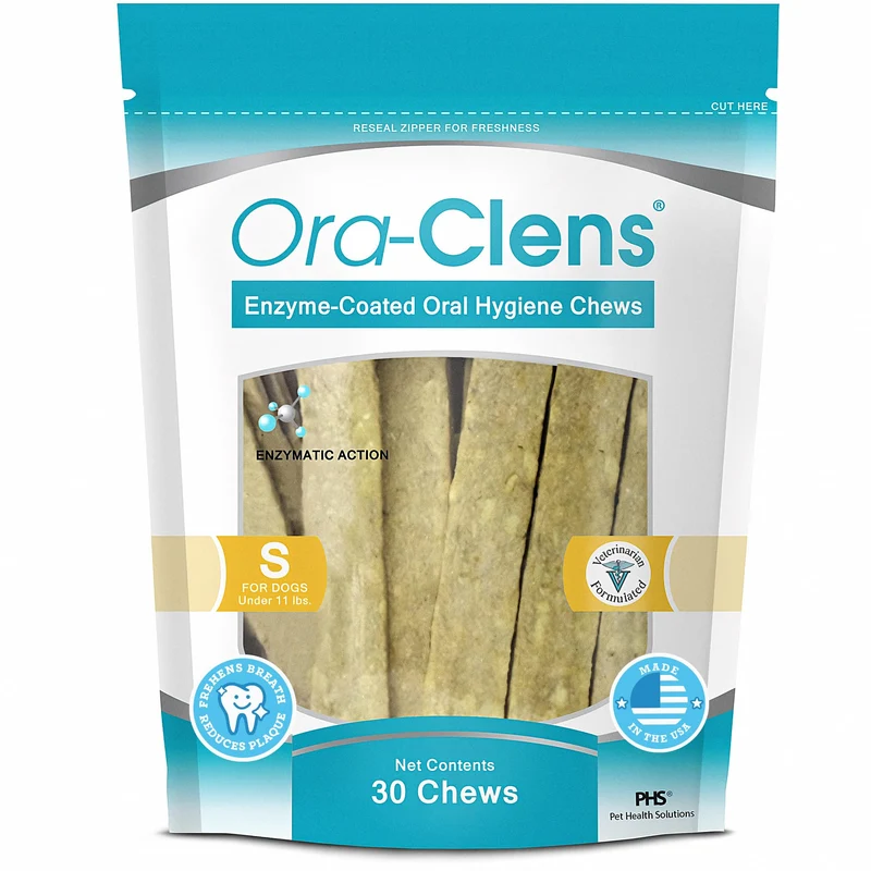 Ora-Clens – Friandises dentaires enzymatiques pour petits chiens | Dents propres et haleine fraîche