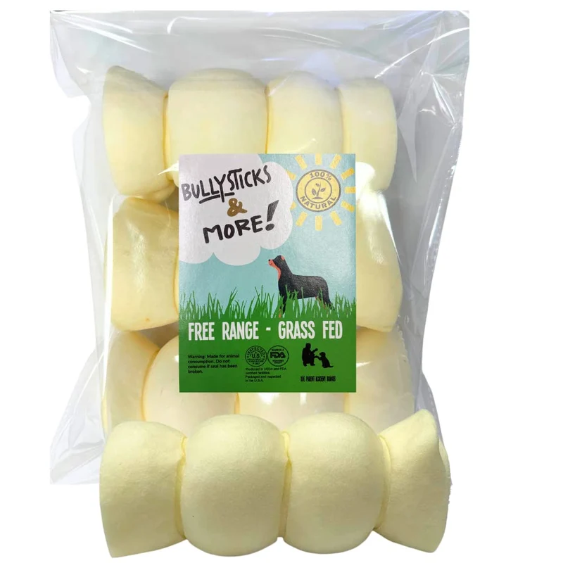 BULLYSTICKS & MORE Rouleaux de Joue de Bœuf 6 pouces – 3 pièces, Sans Peau