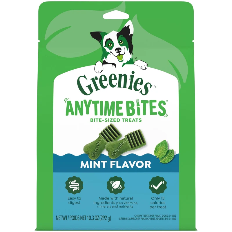 Greenies Anytime Bites – Friandises pour chiens au goût menthe, 10,3 oz