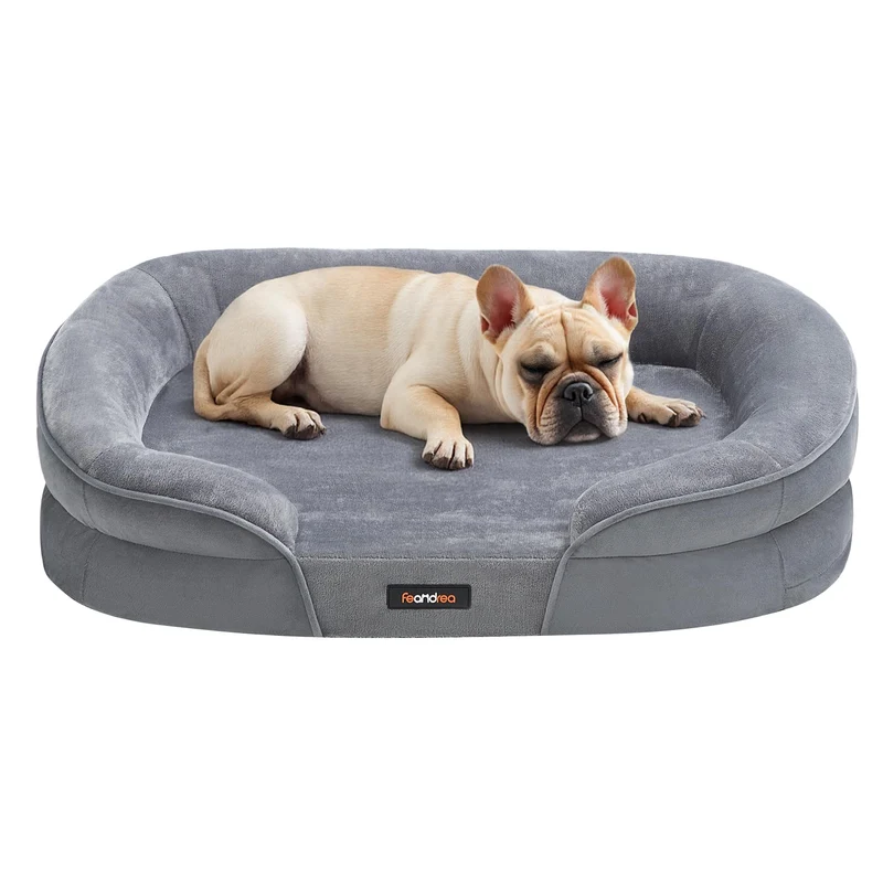 Feandrea lit-chien orthopédique moyen 30x20x7 — mousse nid-dabeille, housse lavable, imperméable