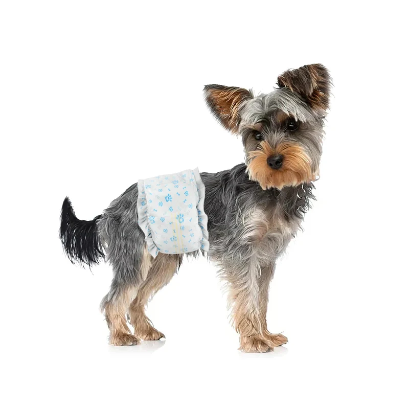 Ypfyed Couches jetables pour chiens mâles – 96 pièces, taille XS, bleu