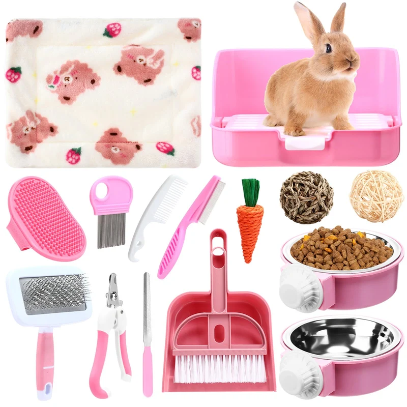 Reallnaive Kit de démarrage pour lapin – 15 pièces (rose)