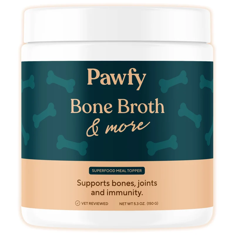 Pawfy Bouillon d'Os pour Chiens — Poudre d'Assaisonnement Sans Sel pour Croquettes