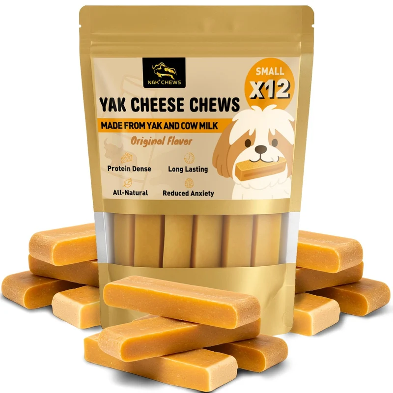 NAK Himalayan Yak Cheese Dog Chews – Friandises Naturelles pour Petits Chiens | Durable, Riche en Protéines et Calcium | Sans Gluten ni Lactose – 12 Friandises
