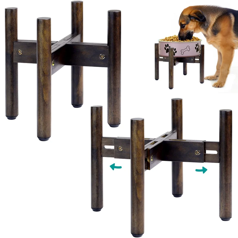 BETSEO 2Pack : Support gamelle surélevé pour chien – Réglable avec verrou