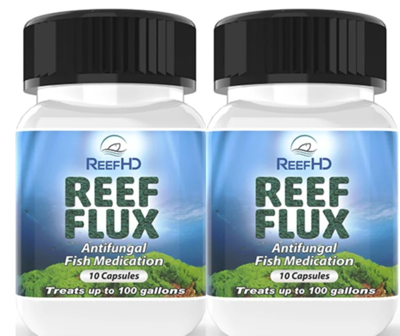 ReefHD ReefFlux Fluconazole 200 mg – Traitement antifongique pour poissons d'aquarium (Deux packs)