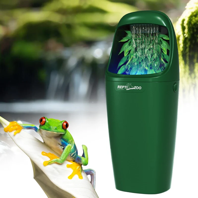 REPTIZOO Distributeur d’eau automatique pour reptiles – Fontaine pour caméléon et autres reptiles