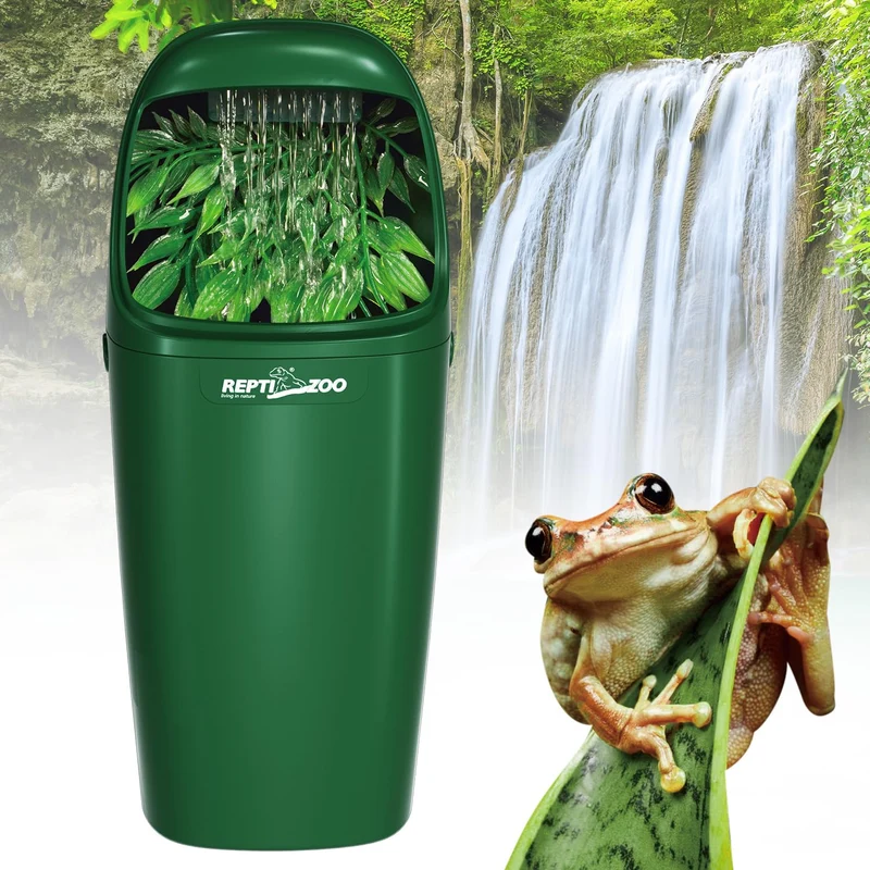 REPTIZOO Fontaine d'eau automatique pour reptiles – 800 ml, pompe silencieuse, double filtration