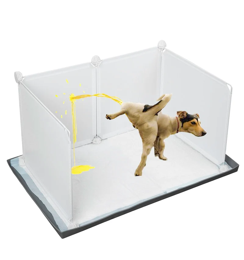 Bencacawinstyle – Boîte de litière pour chien, murs hauts, plateau silicone, sans fuite