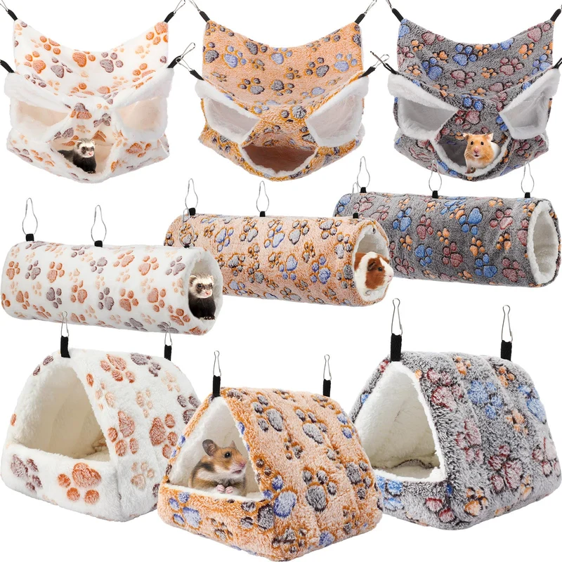 Abbylike : 9 pièces – hamacs 3 niveaux, tunnels et lits suspendus pour petits animaux