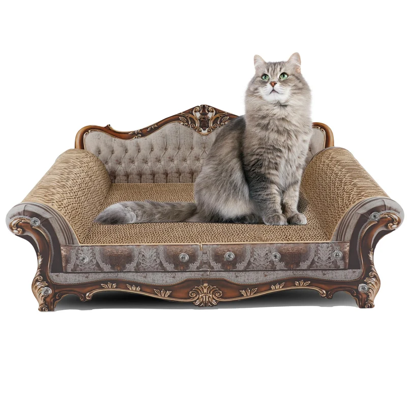 COOZMENT Canapé-Griffage pour Chat — Carton Épais, 23 po x 12,2 po x 10,6 po