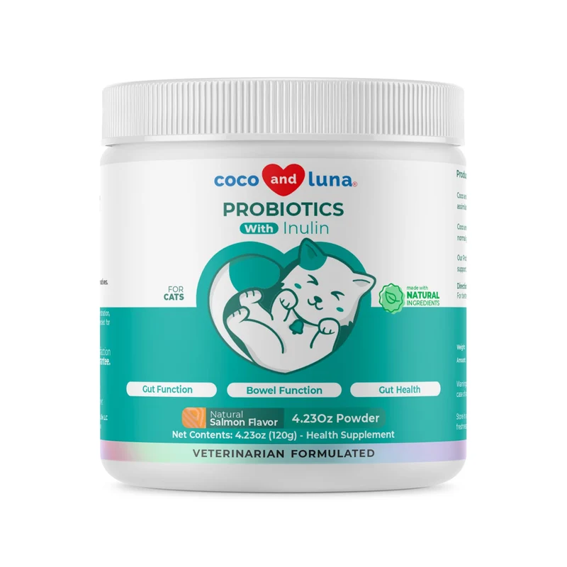Probiotiques pour Chats — Digestion et Gaz (Poudre) | Coco et Luna