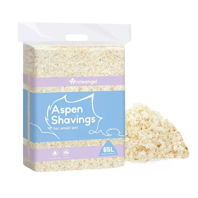 Niteangel Aspen – Litière en tremble pour hamsters et petits animaux (65L, 4mm)