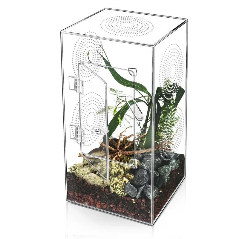 Harhana Enclos Tarantule — Terrarium Acrylique 11,7 x 6 x 6 pouces avec Porte Frontale