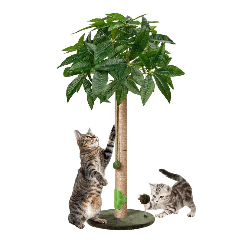YYXISM Poteau Grattoir Chat 33 Pouces en Sisal – Jouets et Toilettage Automatique pour Chats