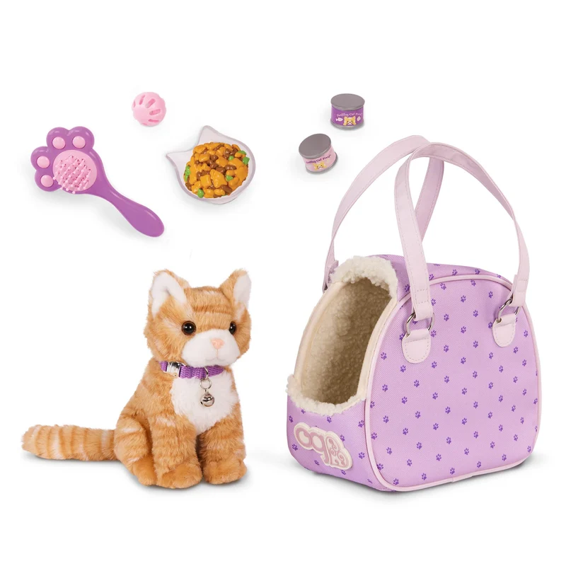 Our Generation - Porte-chat et accessoire peluche tabby orange - Poupées 18 pouces