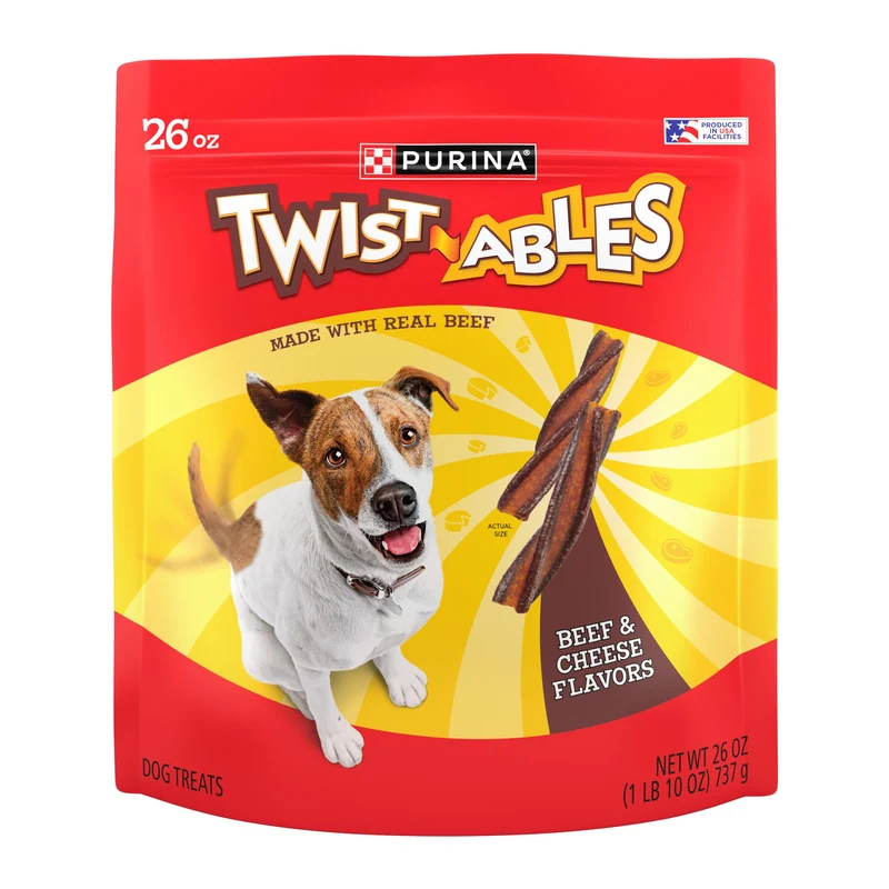 Friandises Merrick pour Chiens – Bœuf et Fromage, Saveurs Doubles, Lot de 4 Sachets 26oz