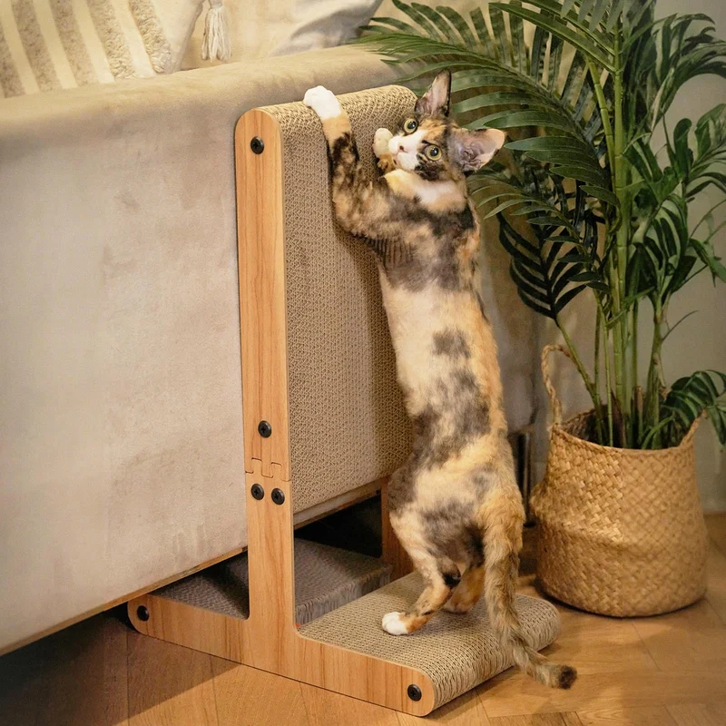 Nekosan Grattoir Chat Forme T – Grand Modèle Double Face et Balle Intégrée