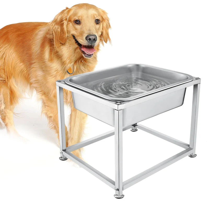 MEWTOGO – Gamelle surélevée 7,6 L pour grands chiens, acier inoxydable, socle 11,5 pouces, nettoyage facile