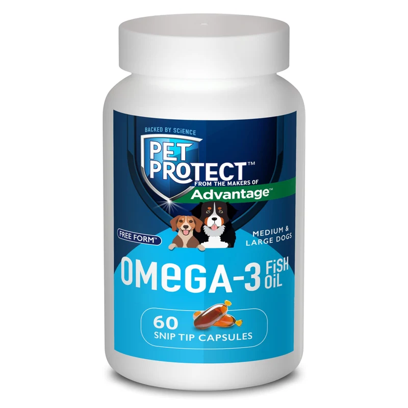 Pet Protect M/L – Supplément Oméga-3 pour Chiens Moyens et Grands | Capsules Snip-Tip