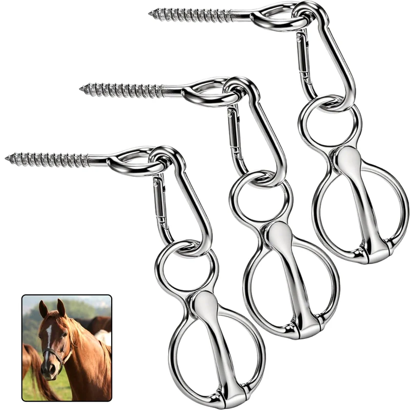 Cididu 3 Pack Anneaux d Attache pour Cheval — Magnétique, Inox 304, Sécurité Durable