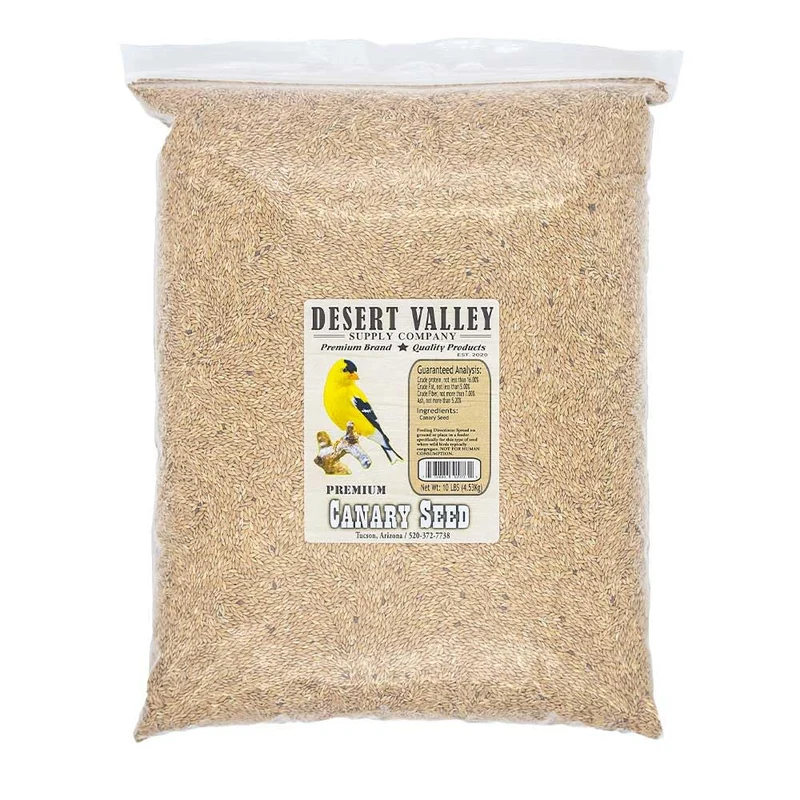 Desert Valley Graines de Canari – Nourriture naturelle Non-OGM Premium (10 lb) pour canaris et oiseaux variés