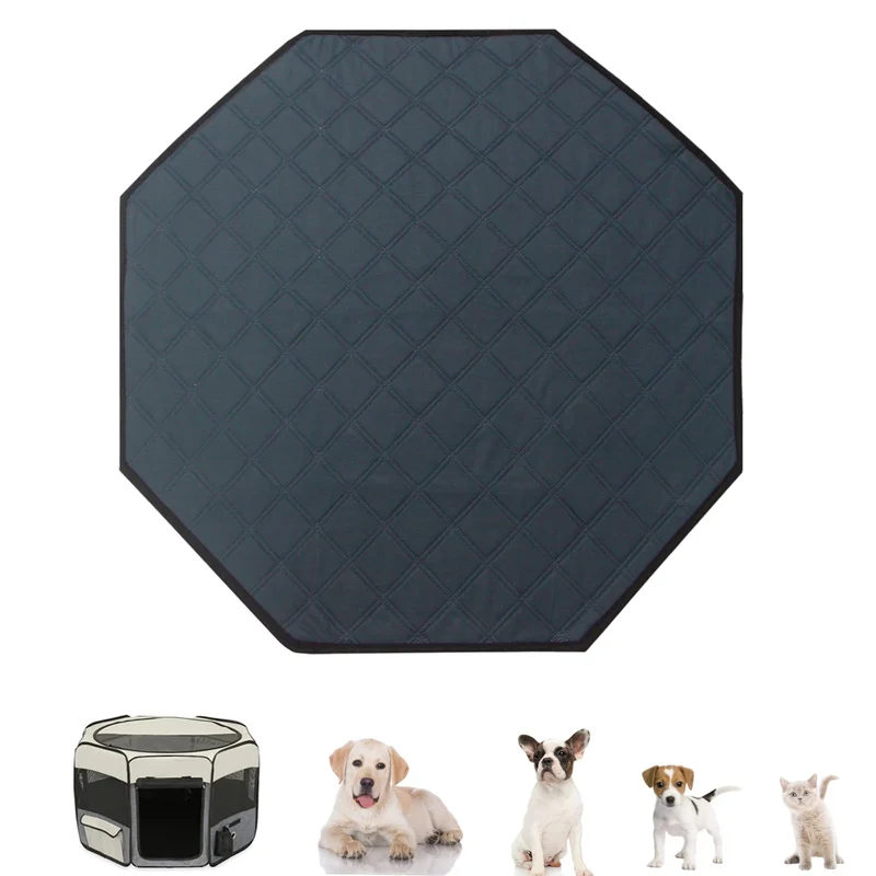 Zhilishu Tapis Octogonal pour Parc pour Chiens — Liner Lavable et Étanche pour Enclos et Entraînement Toilette