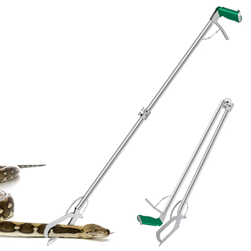 GYORGKSHI 60 pouces Tongs Serpent - Grabber Pliable Professionnel en Acier Inoxydable