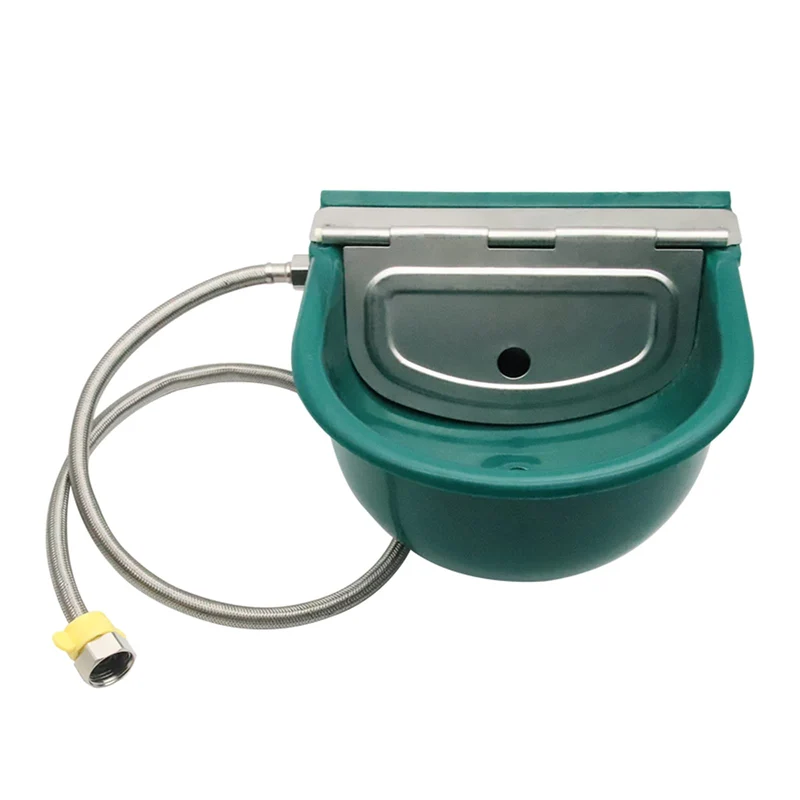 Achicklead Abreuvoir Automatique pour Animaux – Abreuvoir Extérieur avec Valve Flottante et Tuyau de 1 m