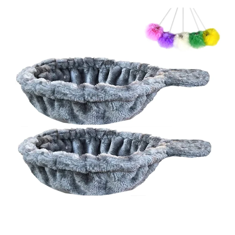 SHENGOCASE – Lot de 2 hamacs pour chat 14,6 pouces gris, panier lounger