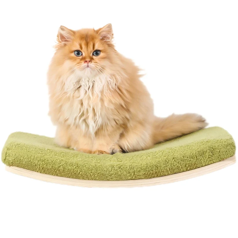 COOLEX Étagères Curvées pour Chat – Couchage Murale Flottant avec Coussin Confortable