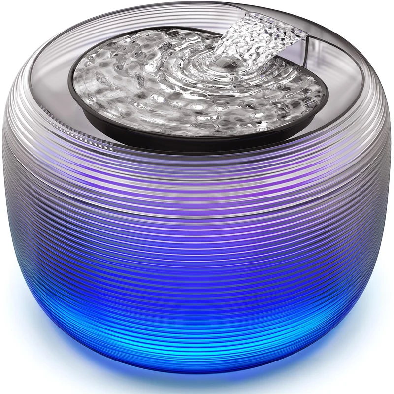 Fontaine Kastty pour Chat 3,5 L – Silencieuse, Grande Capacité 118 oz, Filtration 4 couches, LED FS75