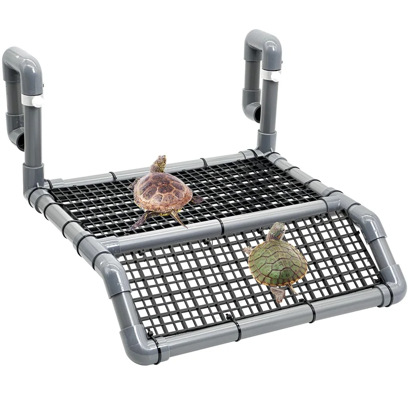 Fhiny Plateforme flottante de bronzage pour tortues – Rampe et Hauteur Ajustable