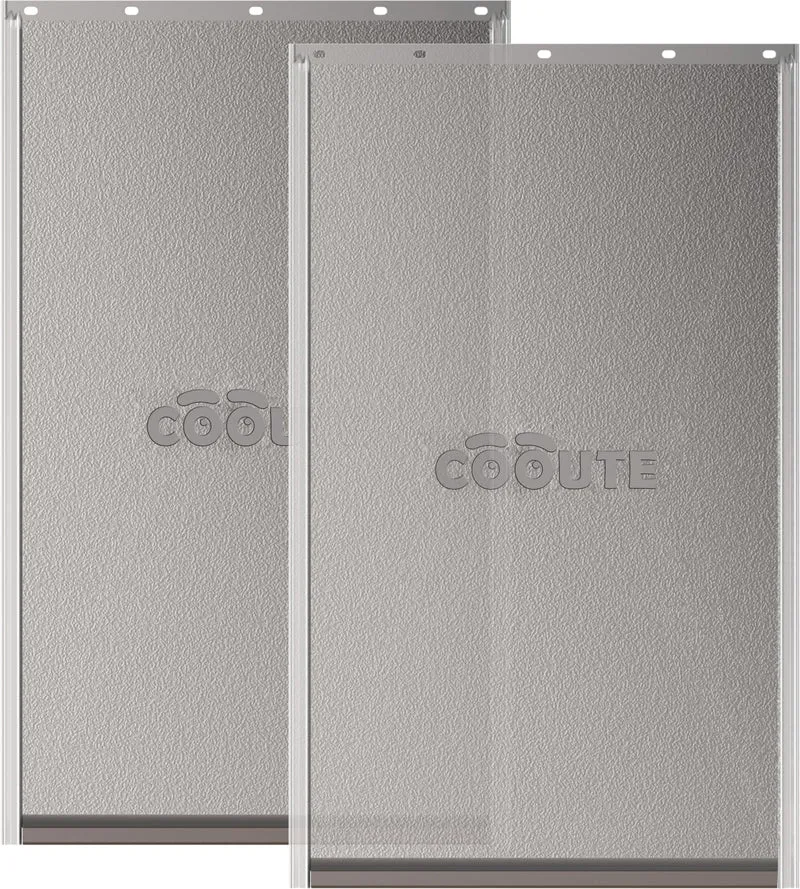 COOUTE – Lot de 2 rabats de porte pour chien avec fermeture magnétique, compatible PetSafe Freedom PAC11-11039 (grand 26 x 43 cm) + 10 vis