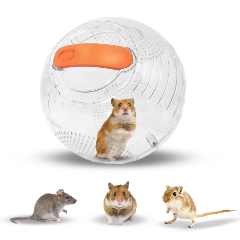 Happy Habitats Balle d’Exercice Hamster Clair 7 Pouces – Robuste, Ventilée et Portable