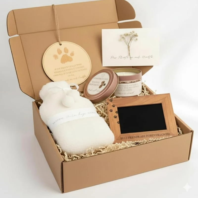 Gill + Jill Coffret deuil animaux – Cadeau de sympathie pour perte d’un chien ou d’un chat