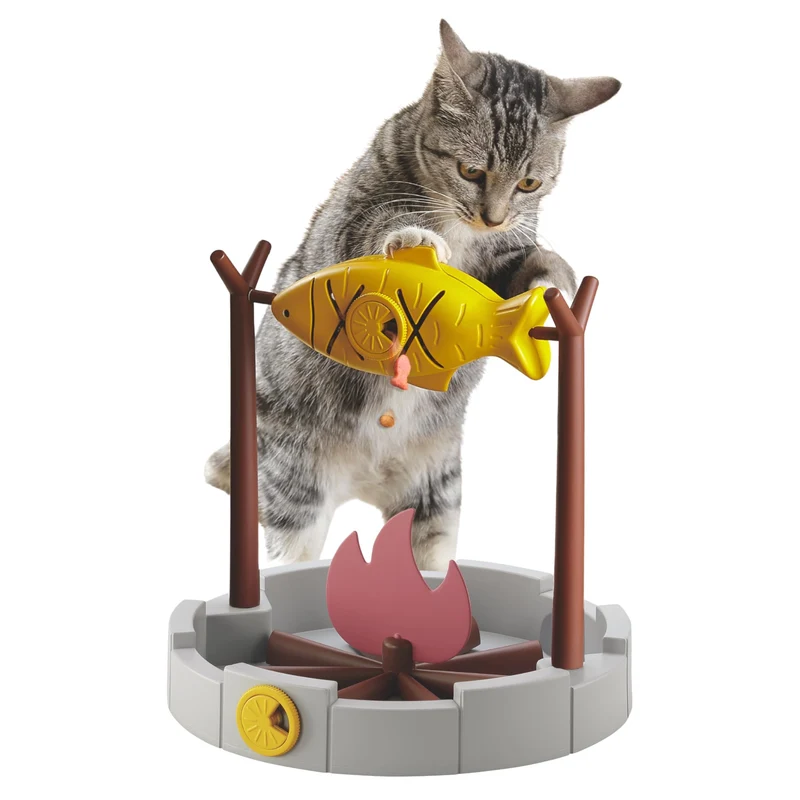 PetPals Mangeoire lente pour chats et Distributeur de friandises — Jouet puzzle interactif pour chatons