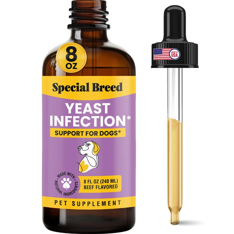 Special Breed – Soulagement naturel des levures pour chiens | Gouttes liquides 8 oz pour peau, oreilles et immunité