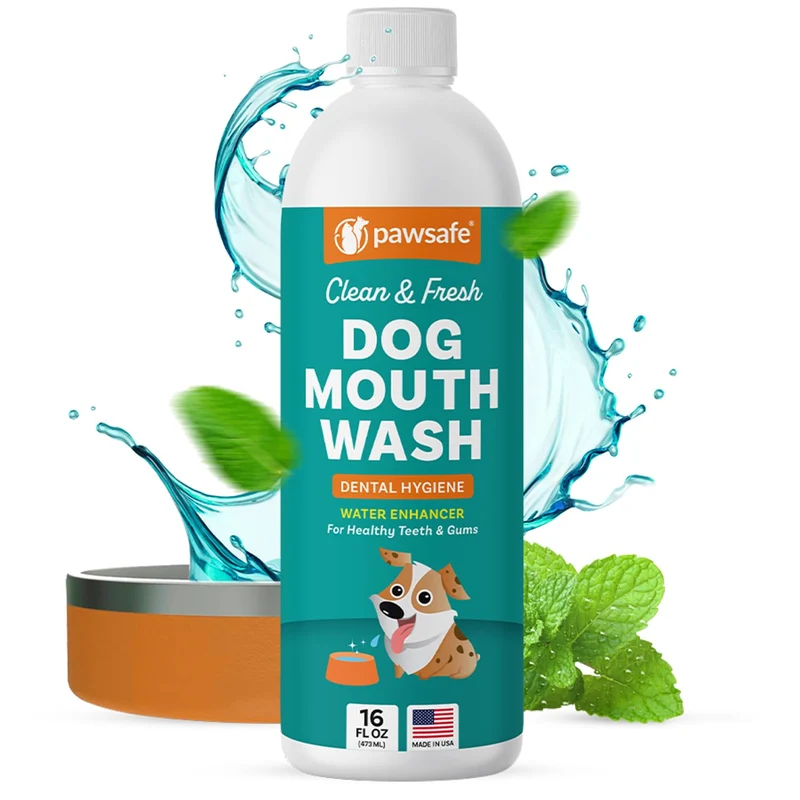 PawSafe Bain de bouche pour chiens – Haleine fraîche et contrôle de la plaque