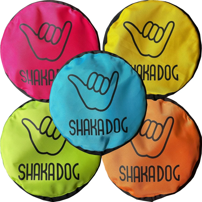 Shaka ZippyToss Disque Canin Volant Interactif 9 pouces – Lot de 5 Multicolores
