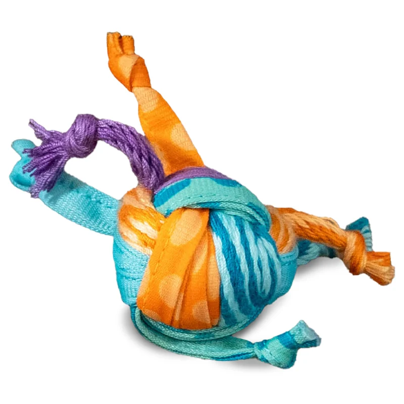 Catstages Catnip Tons of Tails – Jouet dentaire interactif pour chats avec corde, ruban et coton