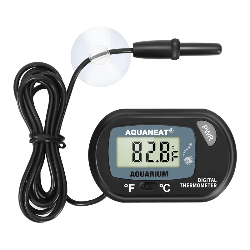 AQUANEAT Thermomètre d'Aquarium – Grand Écran LCD, Mesure Numérique (1 unité)