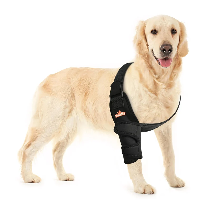 NeoAlly Orthèse Coudes Chien Respirante — Soutien du Coude et de l'Épaule (Côté Droit, Taille Moyenne)